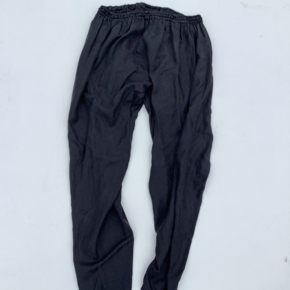 Vintage Policy Studio Grey 100% Silk Drawstring Pockets Relaxed Fit Pants 2X 1X